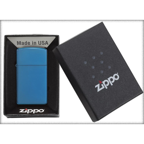 Zapalniczka Zippo Slim Niebieski połysk ZIP60001181 (3)