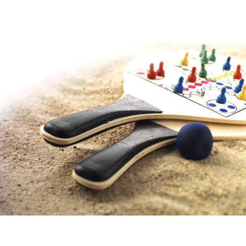 Zestaw gier, gra plażowa tenis, "Chińczyk" i szachy neutralny V6520-00 (2)