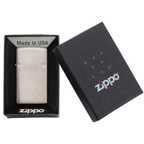 Zapalniczka Zippo Slim Szczotkowany chrom ZIP60001178 (2)
