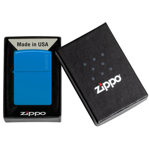 Zapalniczka Zippo Classic z logo Błękitny mat ZIP60006627 (3)