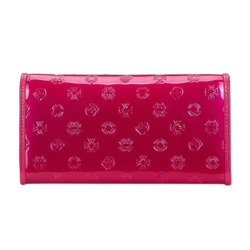Damski portfel WITTCHEN skórzany lakierowany z monogramem Różowy WITT34-1-052 (3)
