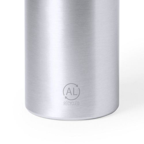 Butelka sportowa 650 ml z aluminium z recyklingu srebrny V1068-32 (3)