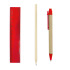 Zestaw szkolny, ołówek, długopis, gumka, temperówka, linijka czerwony V7869-05 (1) thumbnail