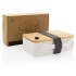 Pudełko śniadaniowe z bambusowym wieczkiem, PP z recyklingu biały P269.103 (9) thumbnail