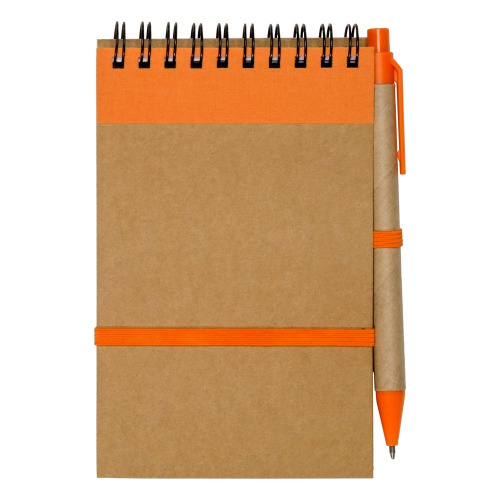 Notatnik z długopisem pomarańczowy V2335-07 (7)
