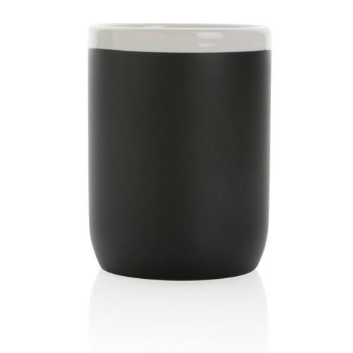 Kubek ceramiczny 300 ml black, white P434.091 (3)