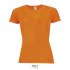 SPORTY Damski T-Shirt 140g neonowy pomarańczowy S01159-NO-M  thumbnail