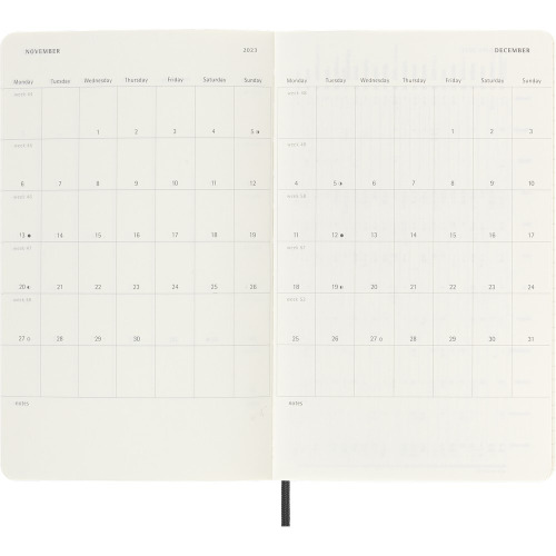 Kalendarz z notatnikiem MOLESKINE czarny VM398-03/2024 (4)