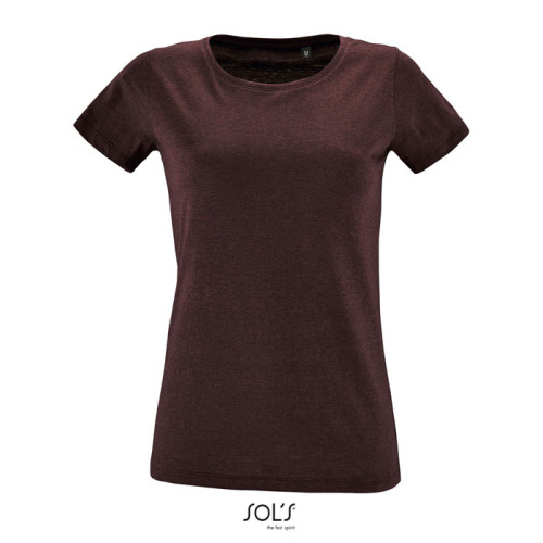 REGENT F Damski T-Shirt melanż czerwonobrunatny S02758-HX-XL 