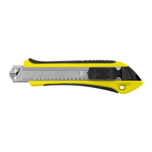 Nóż do tapet z mechanizmem zabezpieczającym, zapasowe ostrza w komplecie żółty V7237-08 (3)