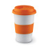 Ceramiczny kubek z przykrywką pomarańczowy MO7683-10  thumbnail