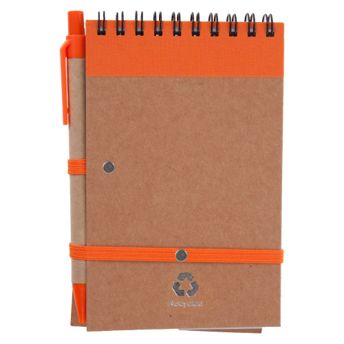 Notatnik z długopisem pomarańczowy V2335-07/A (3)