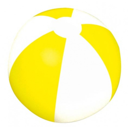 Piłka plażowa dwukolorowa KEY WEST żółty 105108 (1)
