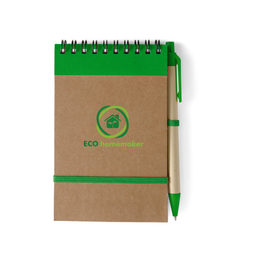 Notatnik z długopisem zielony V2335-06/A (4)