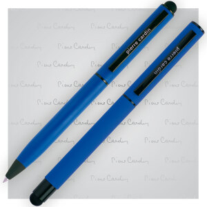 Zestaw piśmienny touch pen, soft touch CELEBRATION Pierre Cardin Niebieski