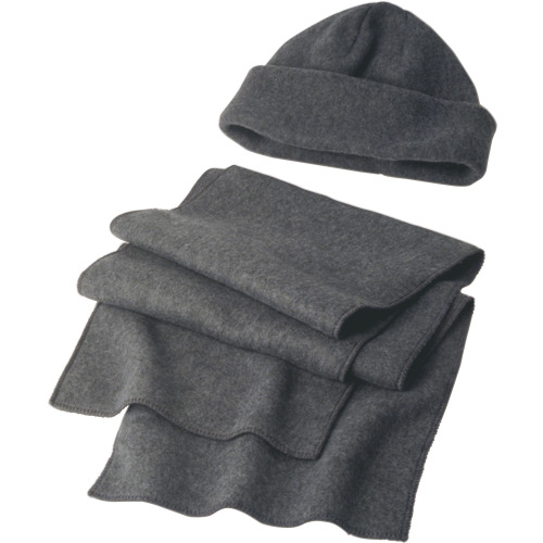Zestaw zimowy, czapka i szalik szary V7011-19 
