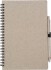 Notatnik ok. A5 ze słomy pszenicznej z długopisem jasnobrązowy V0238-18  thumbnail
