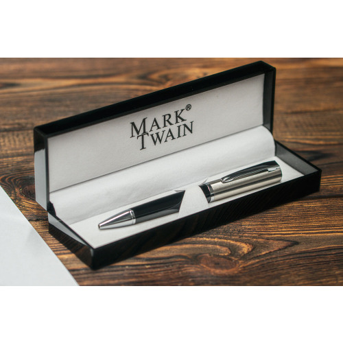 Długopis metalowy Mark Twain Czarny 1338303 (4)