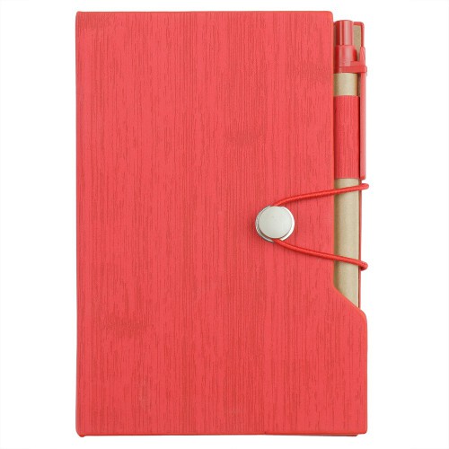 Zestaw do notatek, notatnik A5, karteczki samoprzylepne, długopis czerwony V2945-05 (3)