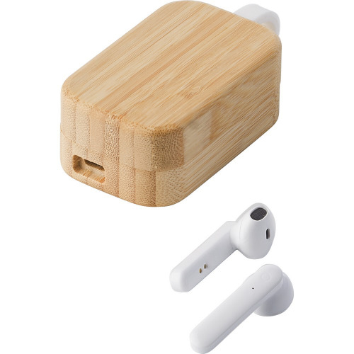Bezprzewodowe słuchawki douszne drewno V3999-17 (1)