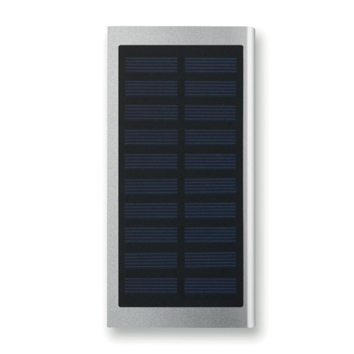 Solarny power bank 8000 mAh srebrny mat MO9051-16 
