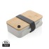 Pudełko śniadaniowe z bambusowym wieczkiem, PP z recyklingu biały P269.103 (11) thumbnail