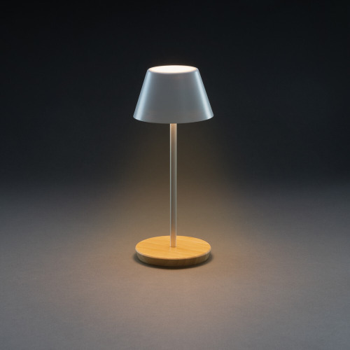 Lampka na biurko Pure Glowe, plastik z recyklingu biały P513.283 (10)