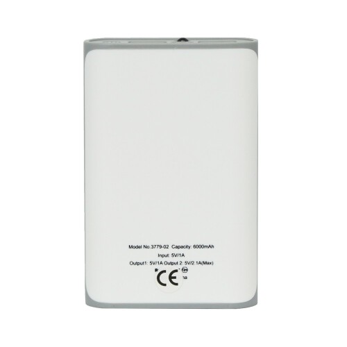 Power bank 6000 mAh biały V3779-02 (3)