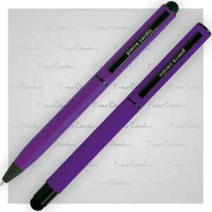 Zestaw piśmienny touch pen, soft touch CELEBRATION Pierre Cardin Fioletowy