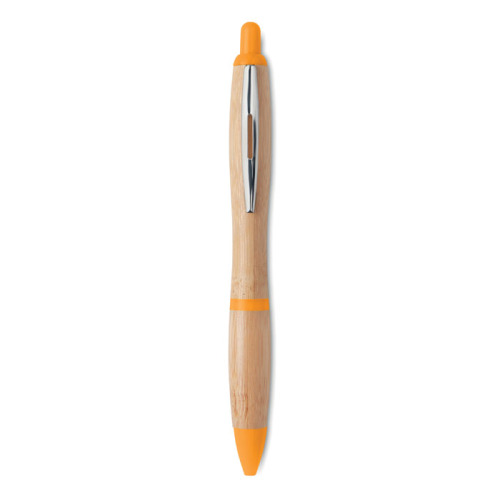Długopis z bambusa pomarańczowy MO9485-10 