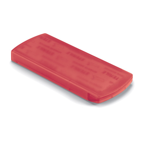 Plastry w pudełku przezroczysty czerwony KC6949-25 