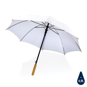 Bambusowy parasol automatyczny 23" Impact AWARE rPET biały