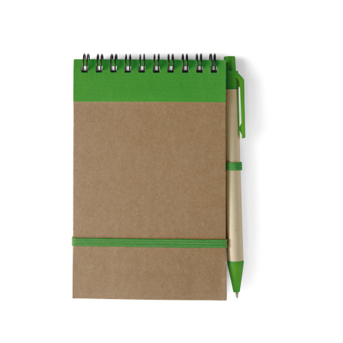 Notatnik z długopisem zielony V2335-06 