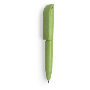 Mini długopis z włókien słomy pszenicznej zielony