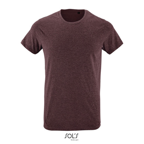 REGENT F Męski T-Shirt 150g melanż czerwonobrunatny S00553-HX-L 