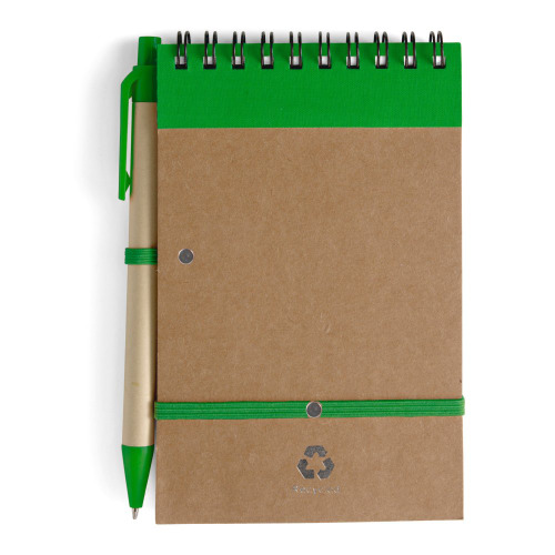 Notatnik z długopisem zielony V2335-06 (3)