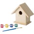Domek dla ptaków, zestaw do malowania, farbki i pędzelek drewno V7347-17 (7) thumbnail
