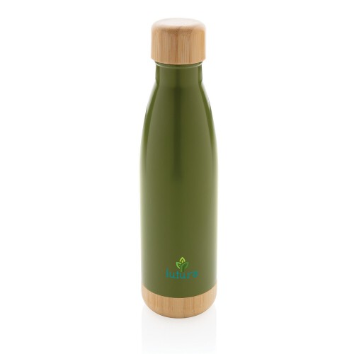 Butelka termiczna 700 ml, bambusowy element zielony P436.797 (4)