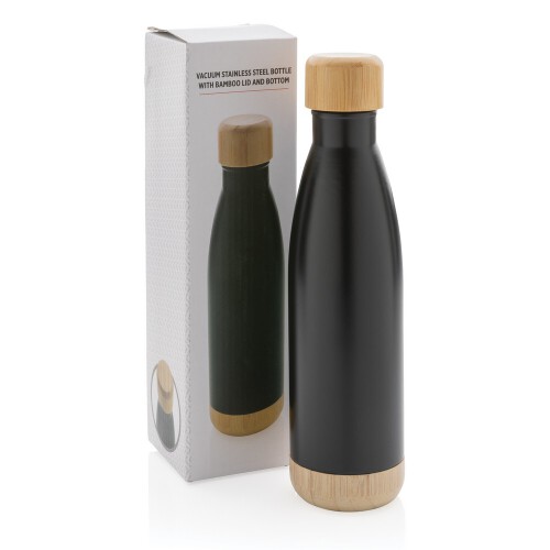 Butelka termiczna 700 ml, bambusowy element czarny P436.791 (7)