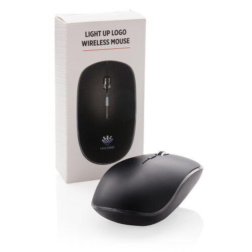 Bezprzewodowa mysz komputerowa z podświetleniem logotypu czarny P300.321 (7)