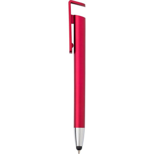 Długopis, touch pen, stojak na telefon czerwony