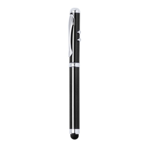 Wskaźnik laserowy, lampka LED, długopis, touch pen czarny V3459-03 