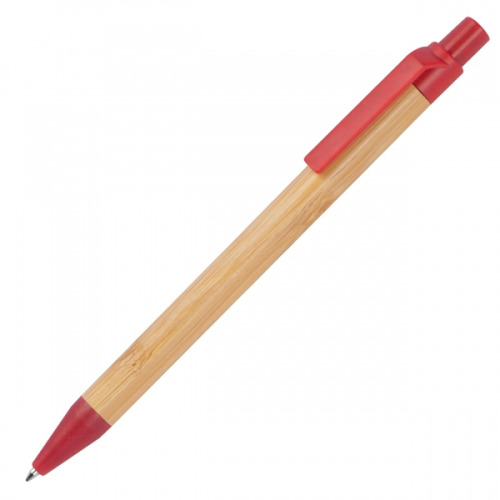 Długopis bambusowy Halle czerwony 321105 