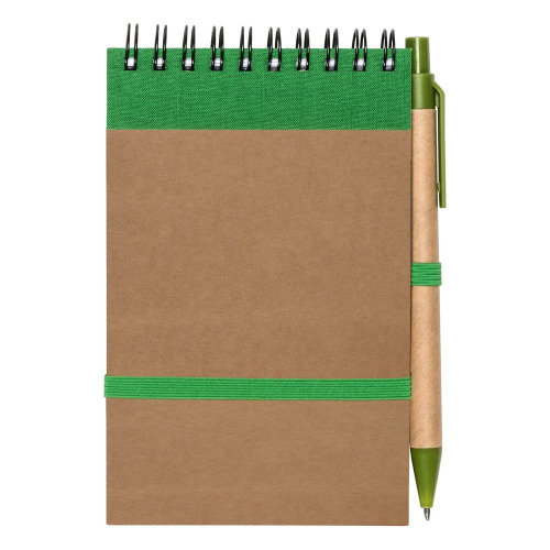 Notatnik z długopisem zielony V2335-06 (7)