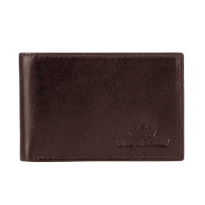 Męski portfel WITTCHEN ze skóry minimalistyczny Brązowy