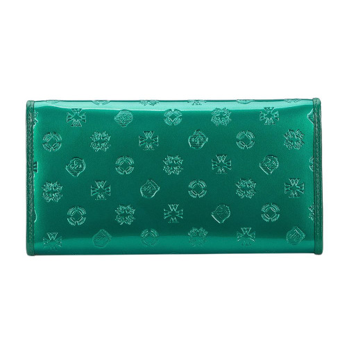 Damski portfel WITTCHEN skórzany lakierowany z monogramem Zielony WITT34-1-052 (3)
