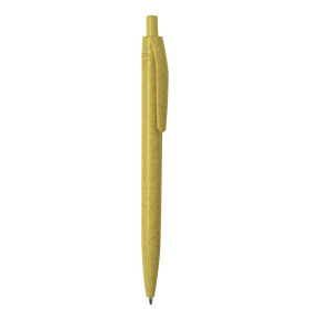 Długopis ze słomy pszenicznej żółty