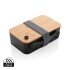 Pudełko śniadaniowe z bambusowym wieczkiem, PP z recyklingu czarny P269.101 (11) thumbnail