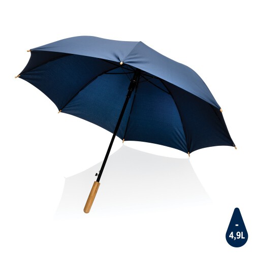 Bambusowy parasol automatyczny 23" Impact AWARE rPET niebieski P850.655 