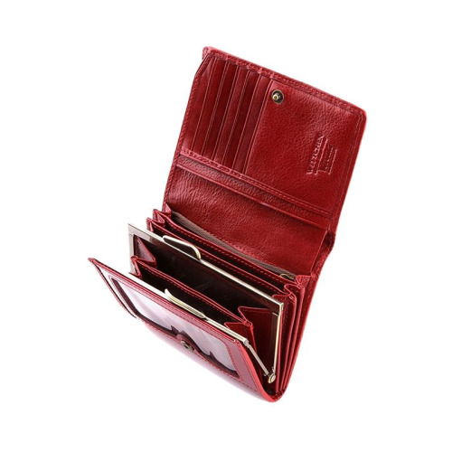 Damski portfel WITTCHEN ze skóry lakierowany średni Czerwony WITT25-1-070 (1)